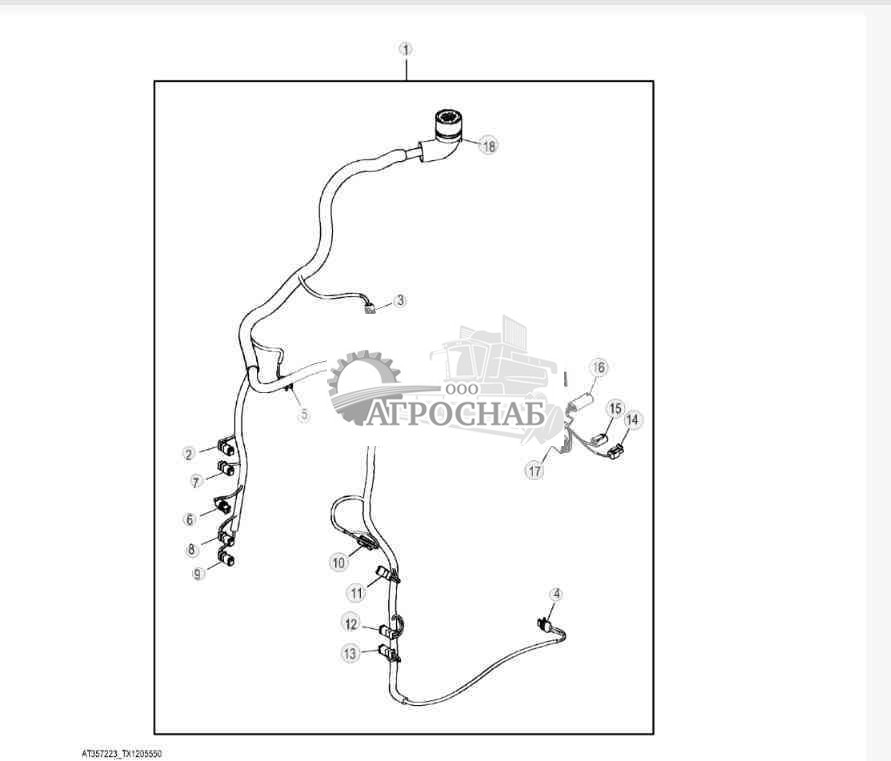 Разъемы жгута проводов трансмиссии 